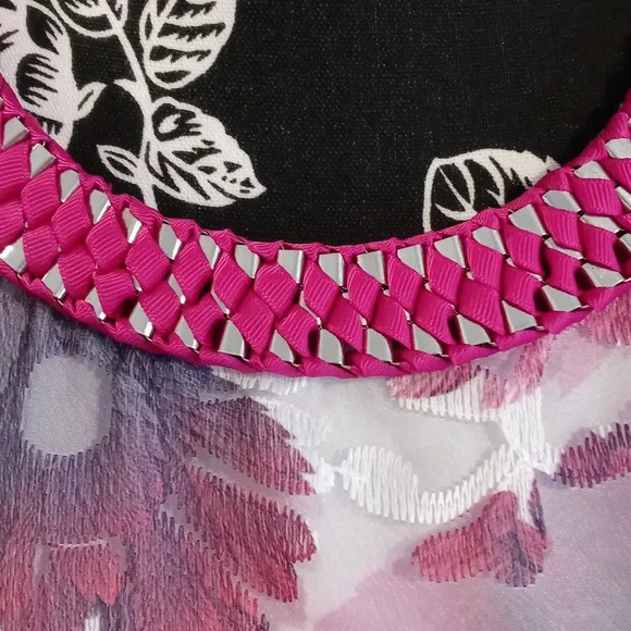 💜Badgley Mischka Belle💜 - Floral A-Line Sleeveless Olga Dress - Picture 7 of 13